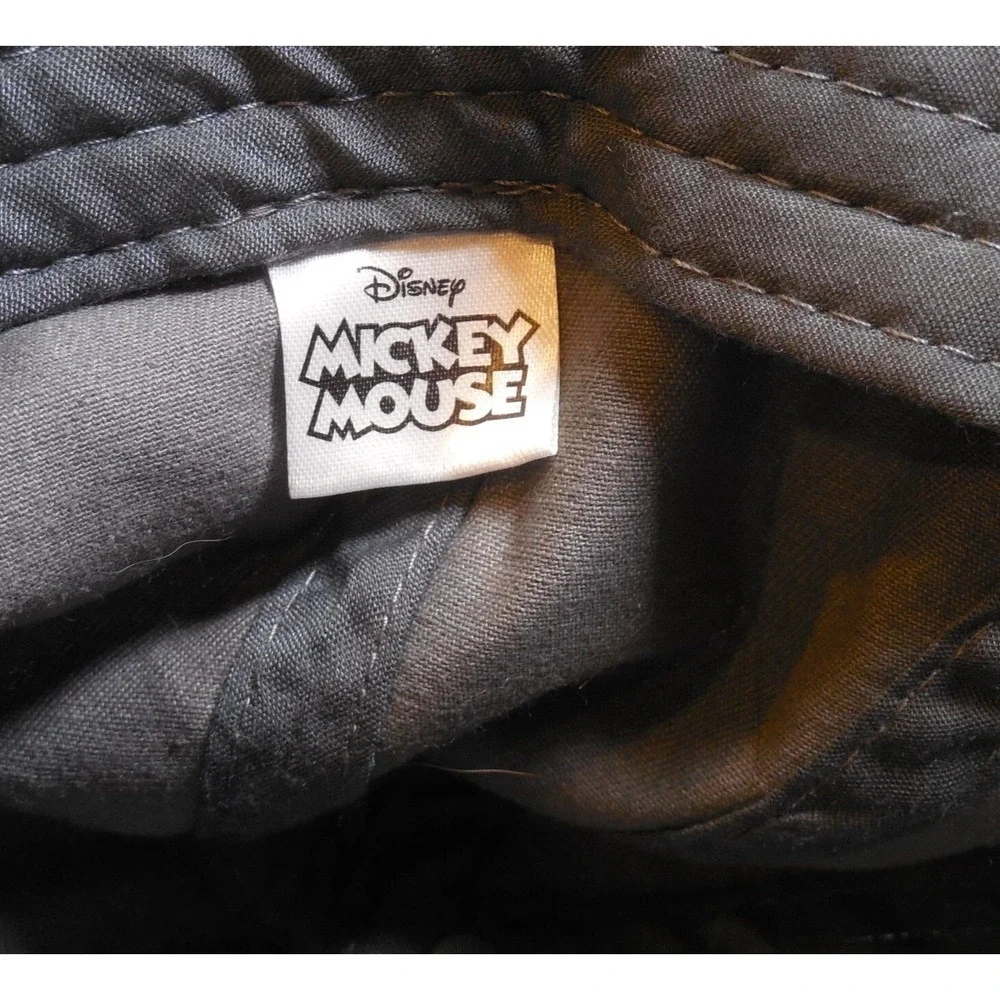 Disney Mickey Mouse Gray Adjustable Hat with Black White Tie Dye Brim